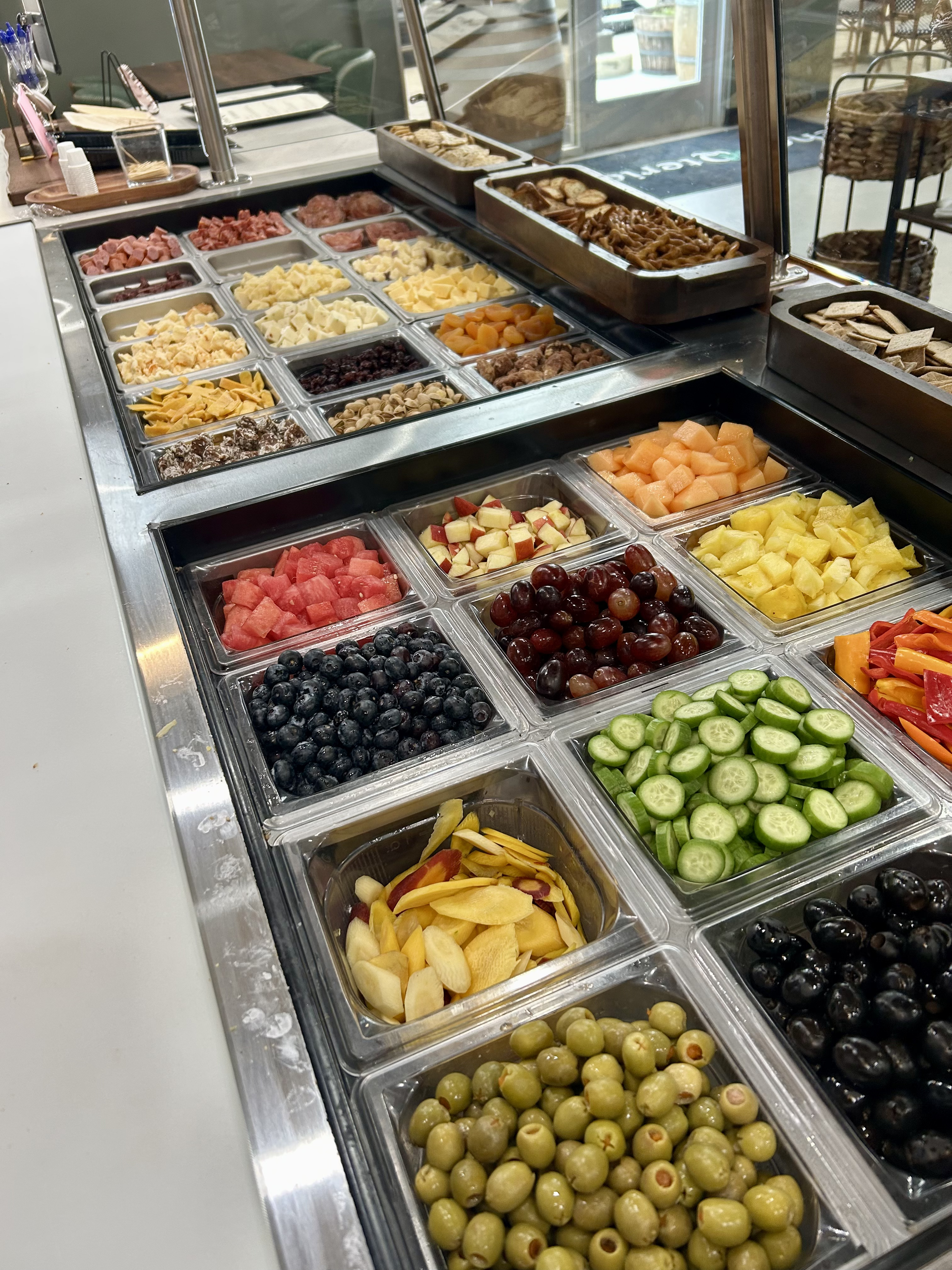Catering spread and event display
